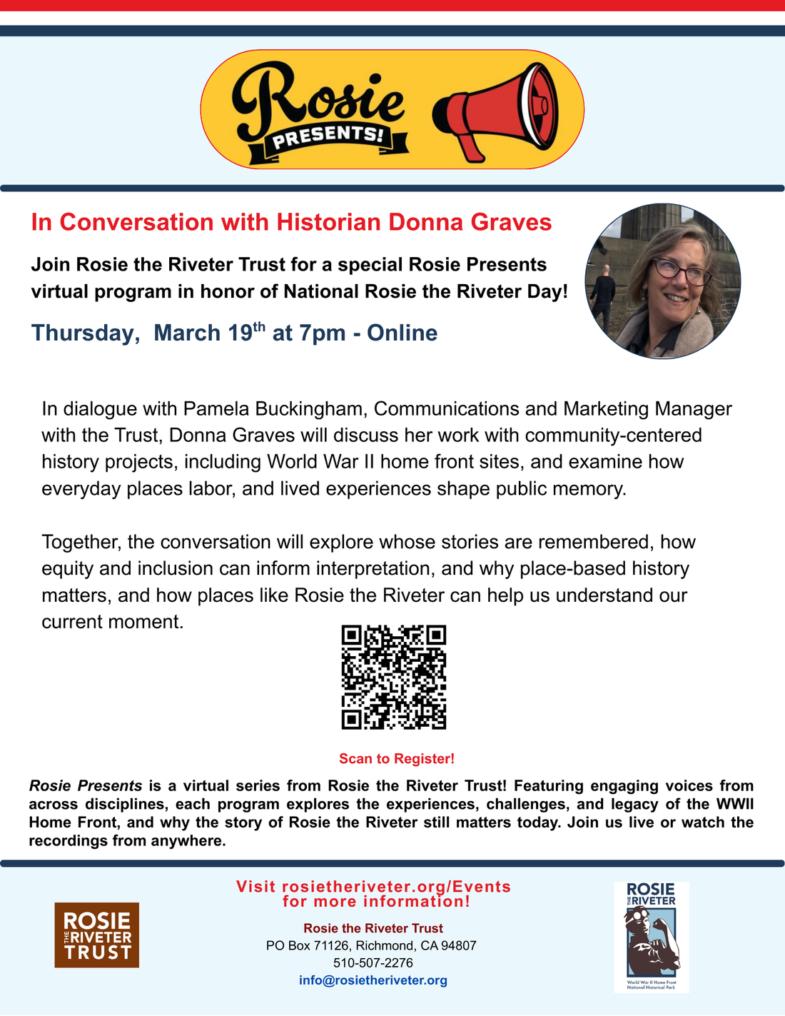 Rosie Presents! In Conversation with Historian Donna Graves