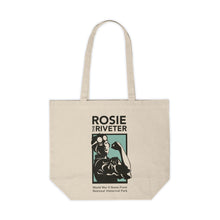 Load image into Gallery viewer, Canvas Tote with Rosie the Riveter National Park Logo
