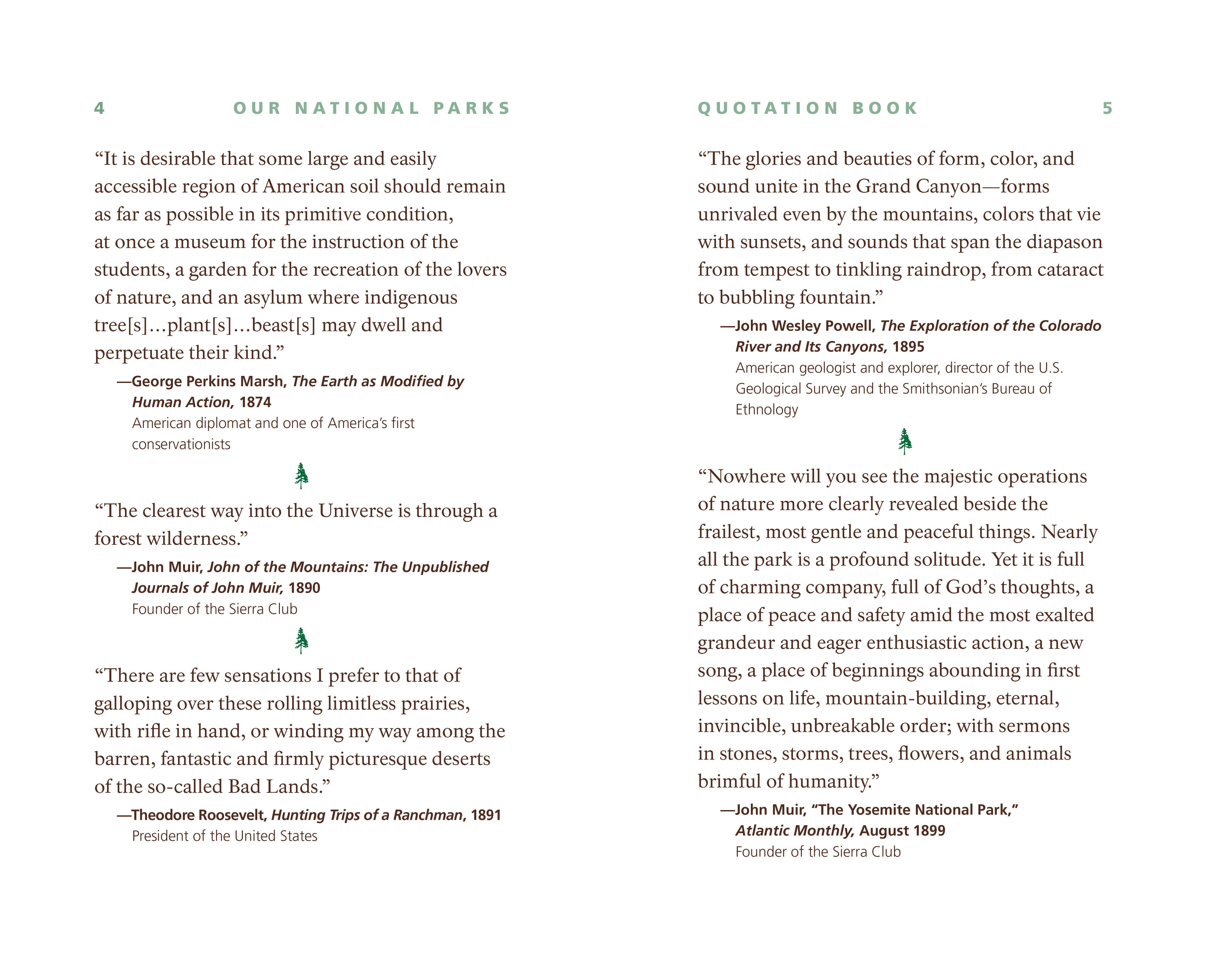 Our National Parks Quotation Book