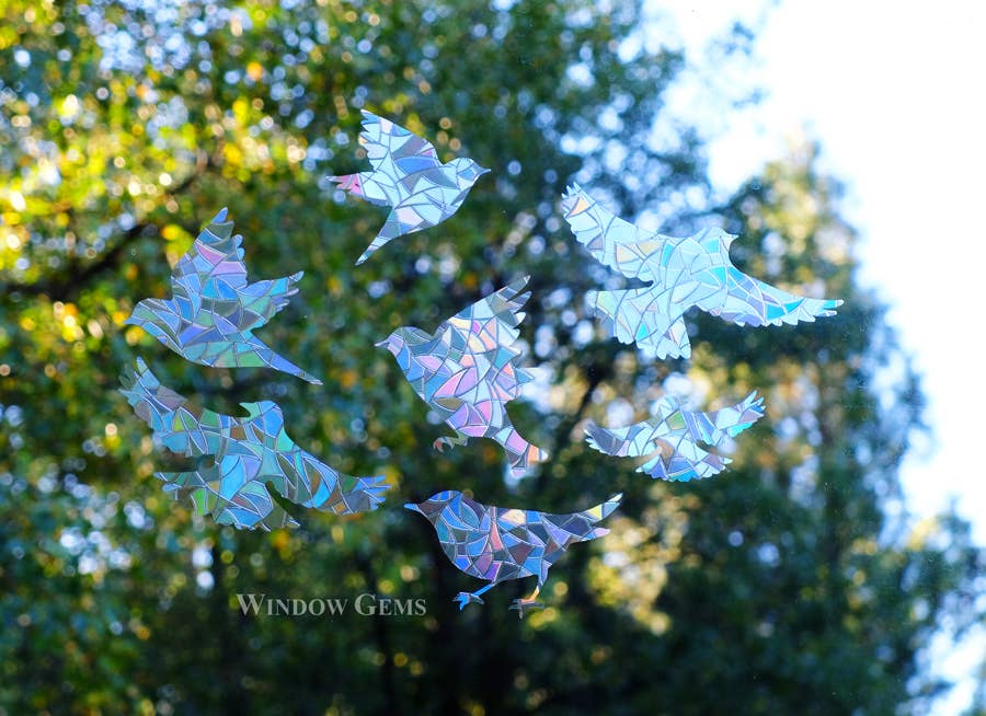 Bird Suncatcher Window Clings - Prismatic - Prevent Strikes