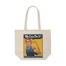 Load image into Gallery viewer, Canvas Tote with Rosie the Riveter

