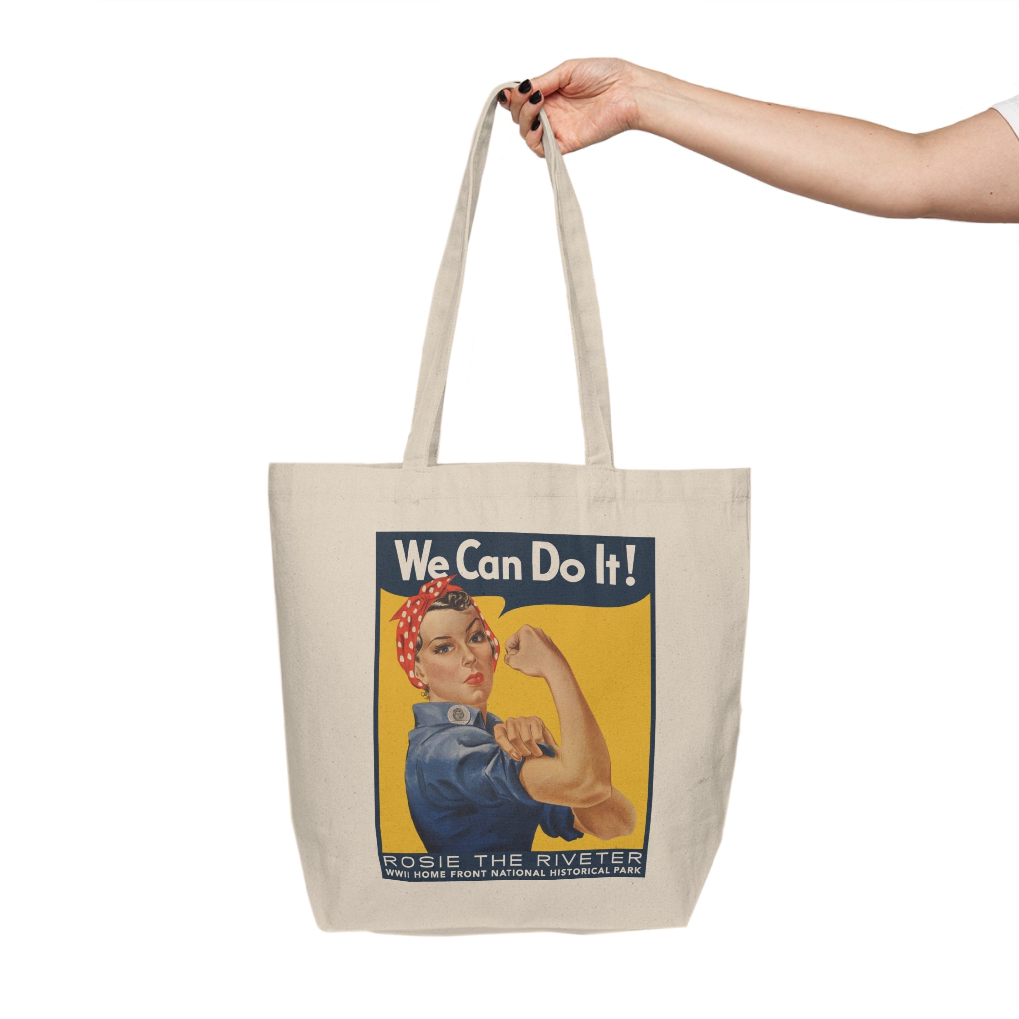 Rosie with National Park Name Canvas Tote