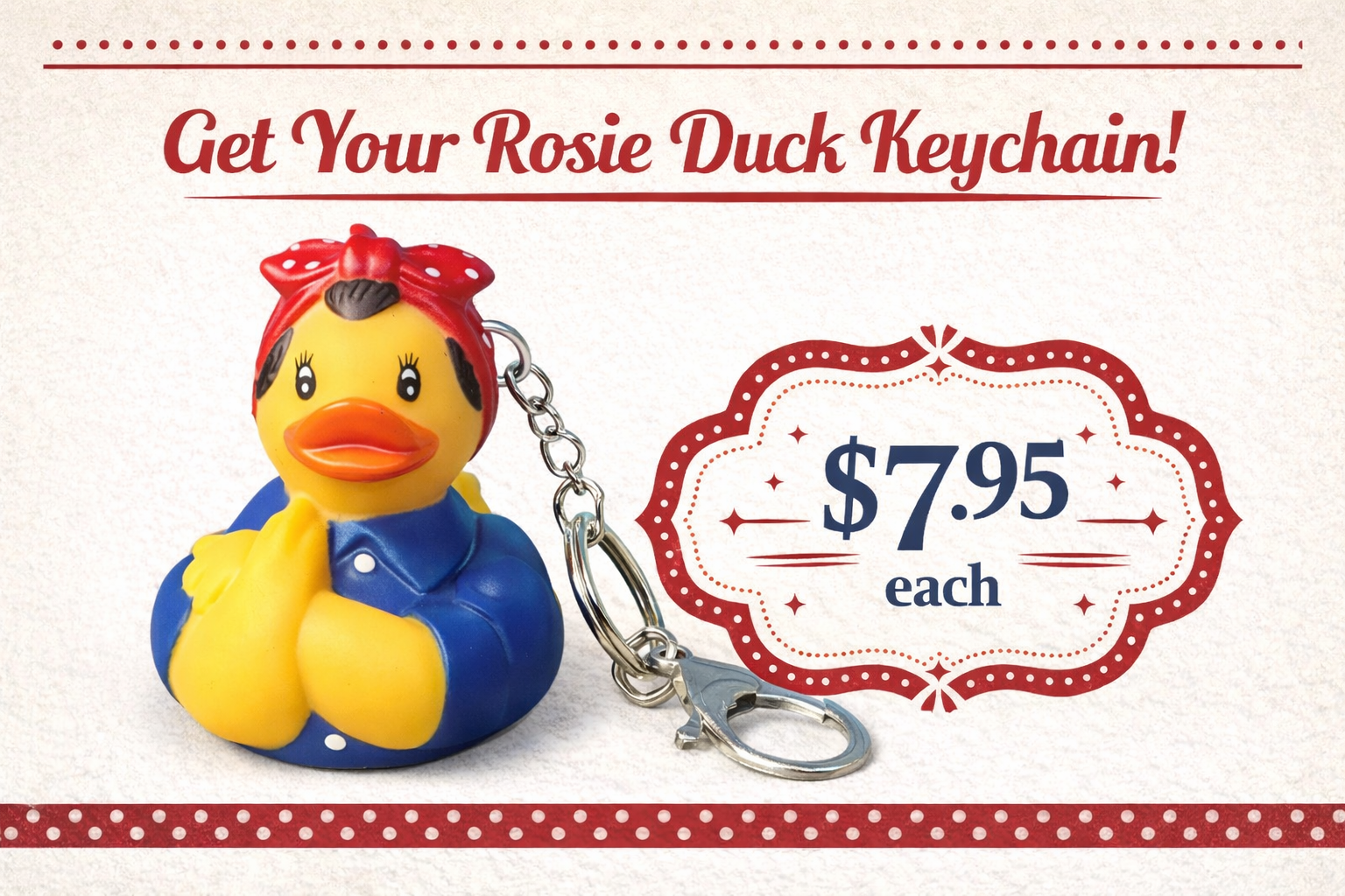 Rosie Duck Keychain