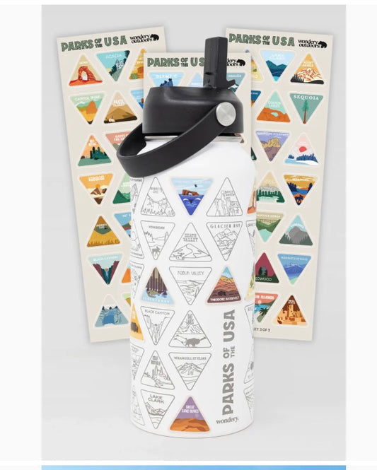 Parks of the USA Bucket List Water Bottle