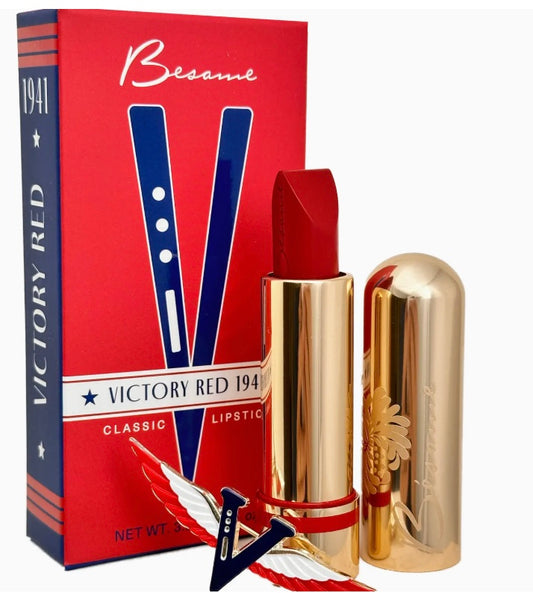 Victory Red Lipstick Limited Edition with Victory Pin