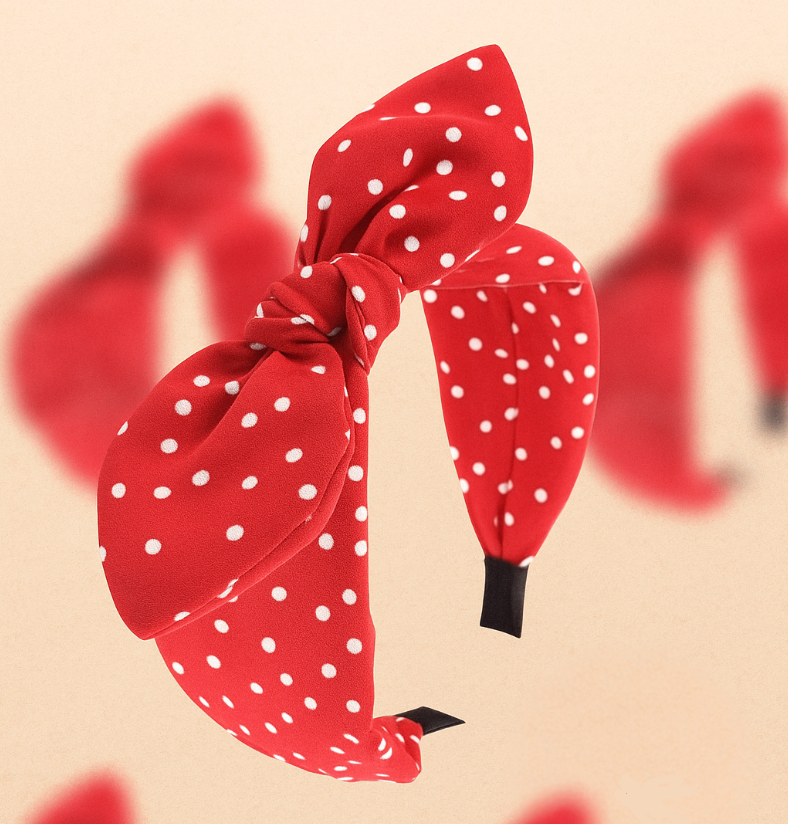 Polka Dot Knotted Headband