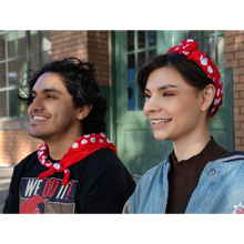 Load image into Gallery viewer, Polka Dot Bandana with Rosie National Park Logo
