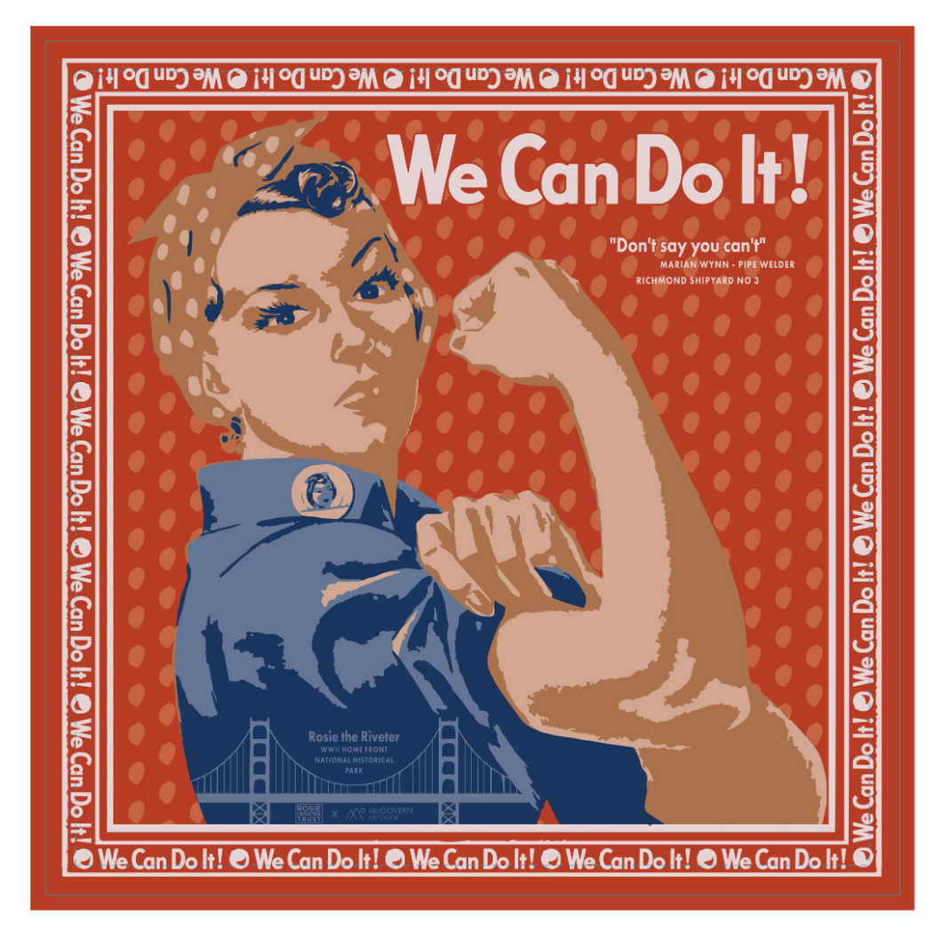 Soft Cotton Bandana with Rosie the Riveter