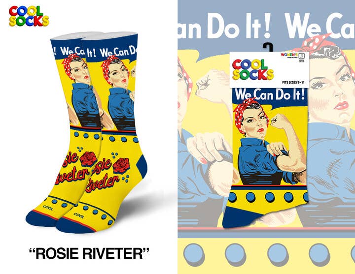 Rosie the Riveter Socks - Crew Folded
