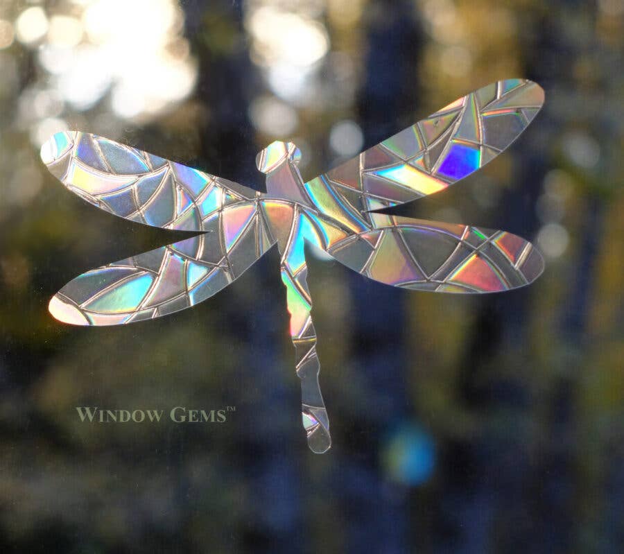 Dragonfly Window Clings - Bird Strike Warning Decals - Prism