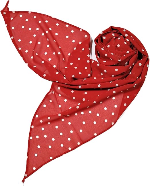 Rosie Polka Dots Skinny Scarf
