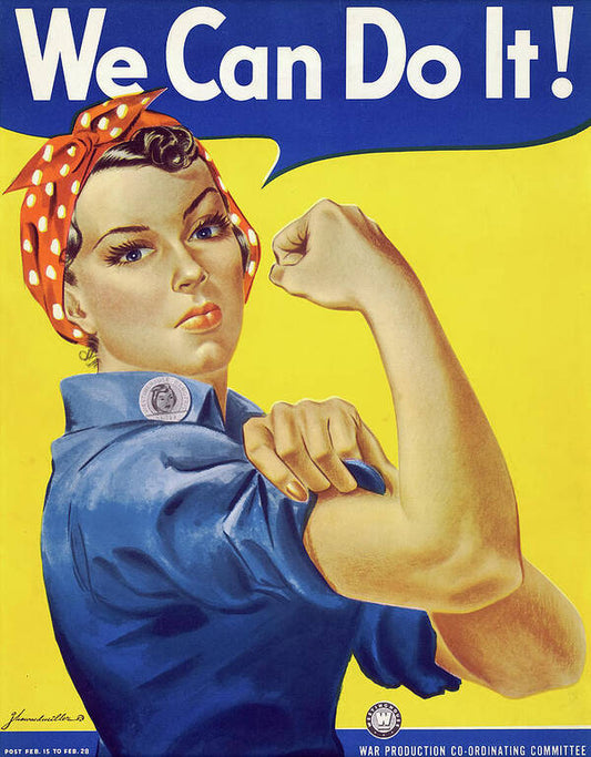 1943 Rosie the Riveter Art Print 20 x 28 in.