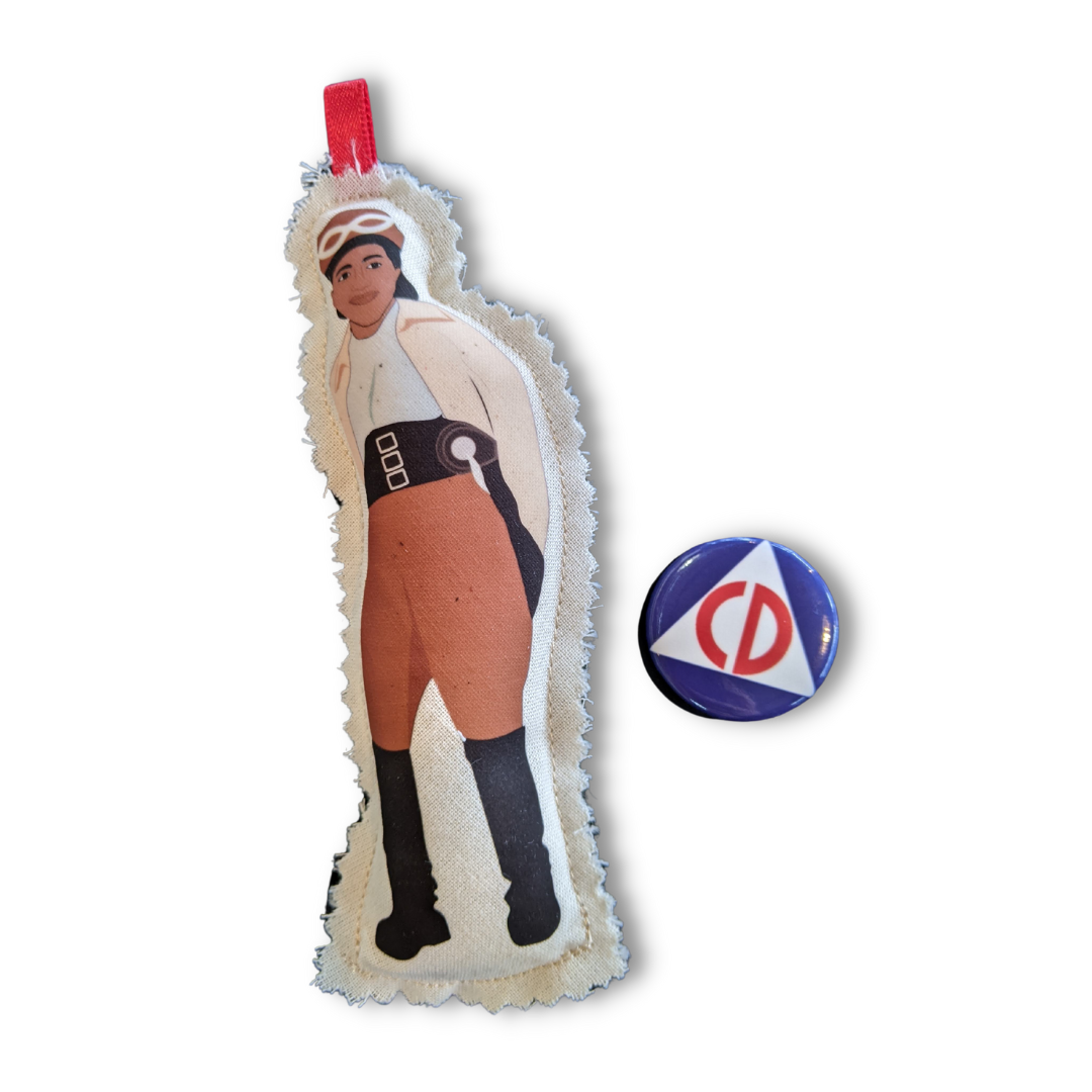 Handmade Bessie Stringfield Ornament