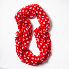 Load image into Gallery viewer, Polka Dot Infinity Scarf
