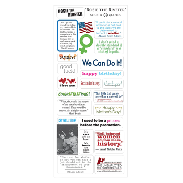 Rosie the Riveter Notecard and Sticker Pack