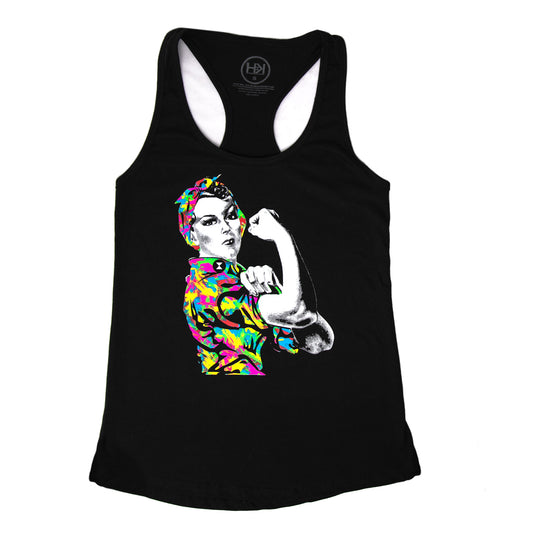 Rainbow Rosie Women's Racer Back Tank Top