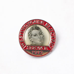 Rosie Enamel Employment Badge Pin