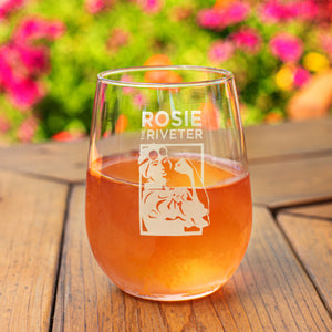 Rosie National Park Logo Wine Glass