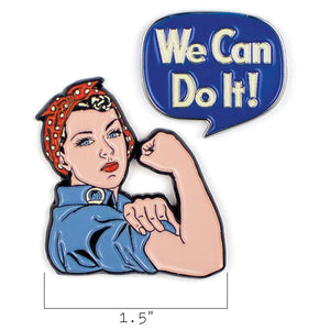 Rosie and We Can Do It Enamel Pin Set