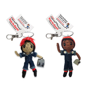 Rosie the Riveter String Doll Key Chains